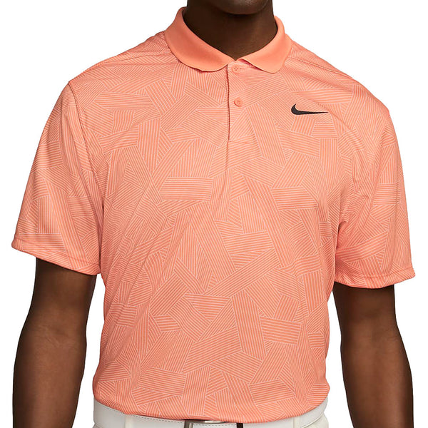 Nike Dri-FIT Victory+ Cross Hatch Polo Shirt - Orange Trance/White