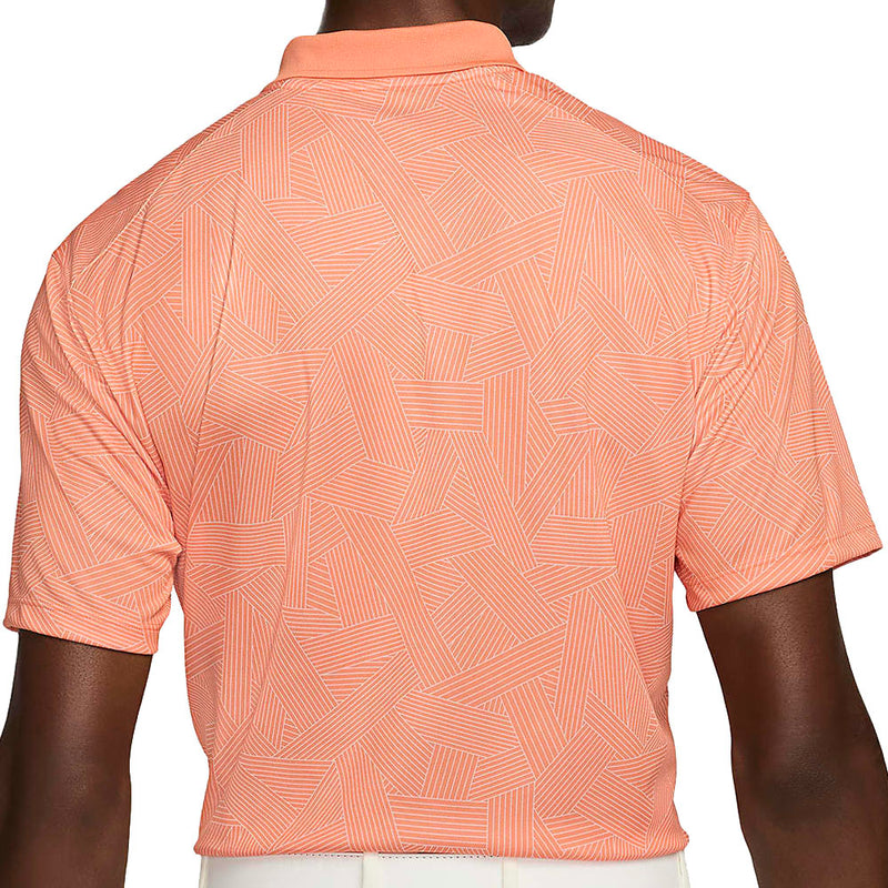 Nike Dri-FIT Victory+ Cross Hatch Polo Shirt - Orange Trance/White