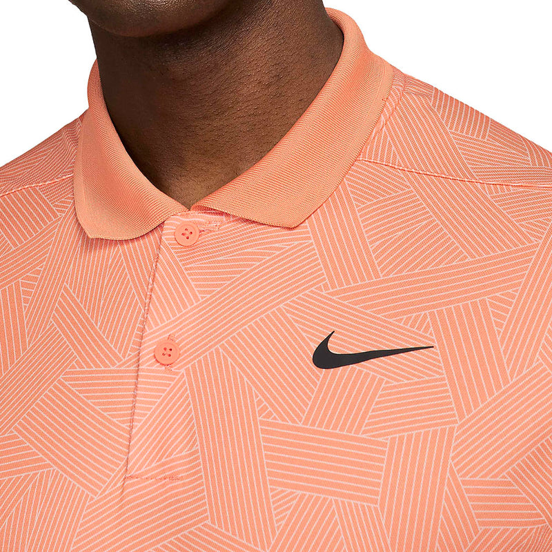 Nike Dri-FIT Victory+ Cross Hatch Polo Shirt - Orange Trance/White