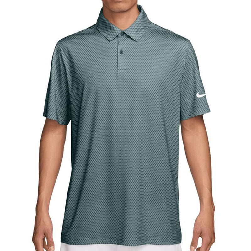 Nike Dri-Fit Velocity Floral Print Polo Shirt - Malachite/College Navy/White