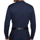 Nike Dri-Fit Victory Solid Long Sleeve Polo Shirt - Obsidian/White