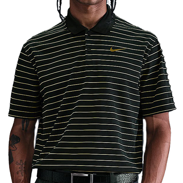 Nike Dri-Fit Victory Stripe Polo Shirt - Night Forrest/Olive Flak