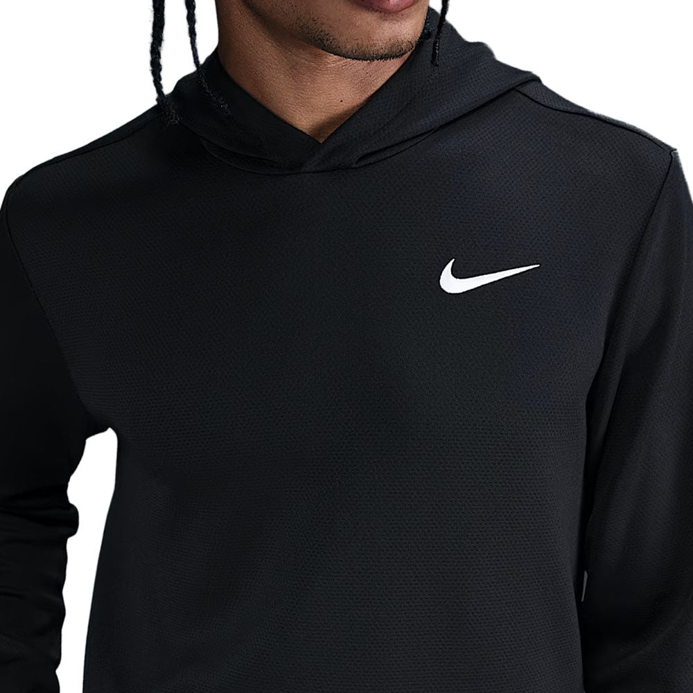 nike training dry swoosh hoodie in black