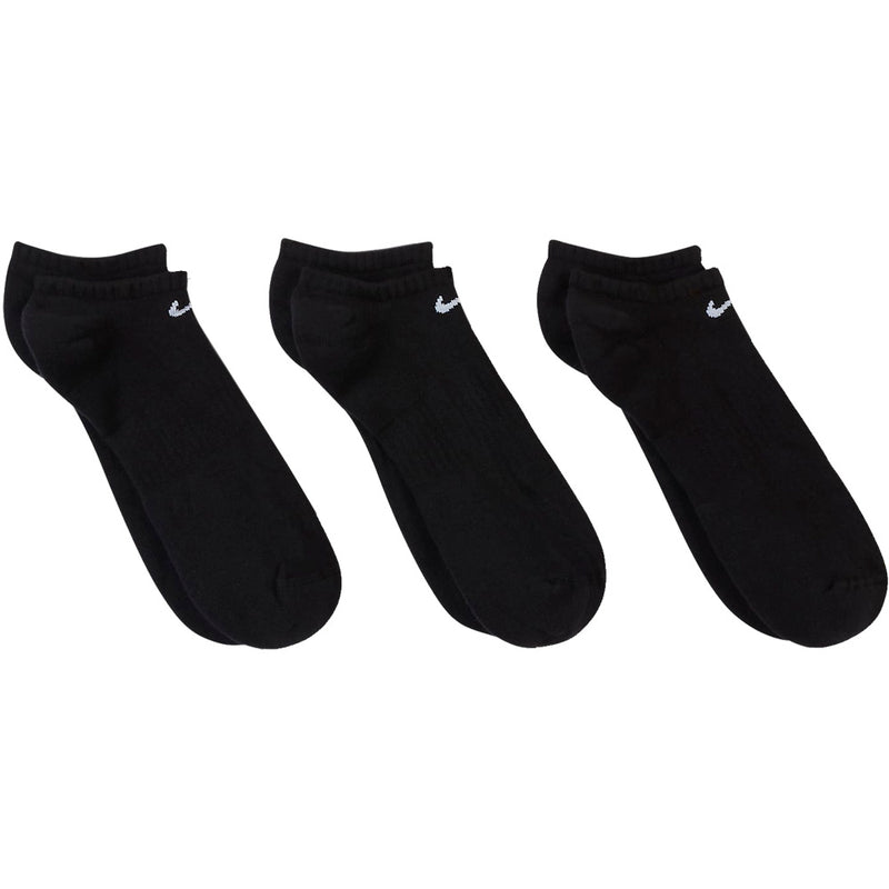 Nike Everyday Cushioned No-Show Socks (3 Pairs) - Black/White