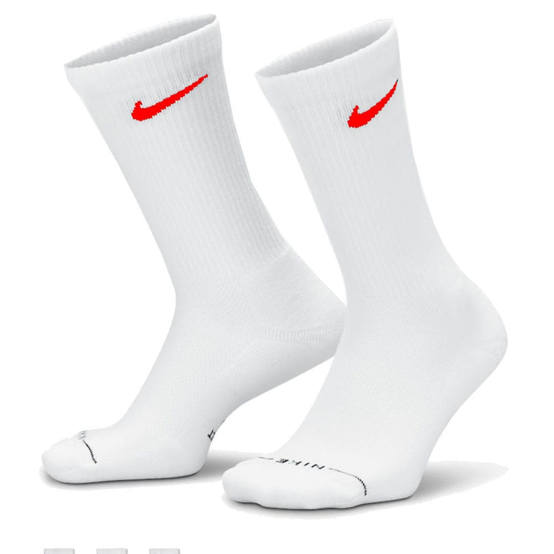 Nike Everyday Elevated Crew Socks (3 Pairs) - White/Red