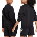 Nike Junior Sportswear Club Fleece Crew Neck Pullover - Black/White