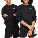 Nike Junior Sportswear Club Fleece Crew Neck Pullover - Black/White