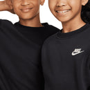 Nike Junior Sportswear Club Fleece Crew Neck Pullover - Black/White