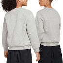Nike Junior Sportswear Club Fleece Crew Neck Pullover - Dark Grey Heather/White