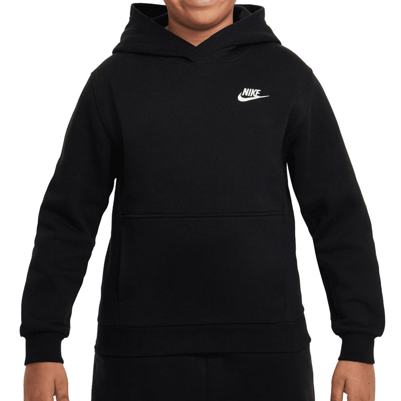 Nike Junior Sportswear Club Fleece Hoodie - Black/White