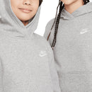 Nike Junior Sportswear Club Fleece Hoodie - Dark Grey Heather/White