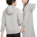 Nike Junior Sportswear Club Fleece Hoodie - Dark Grey Heather/White