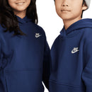 Nike Junior Sportswear Club Fleece Hoodie - Midnight Navy/White