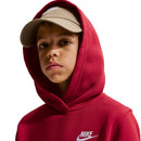 Nike Junior Sportswear Club Fleece Hoodie - Tough Red/White