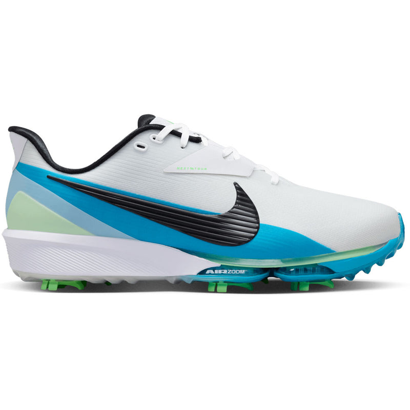 Nike Next% Tour 3 Waterproof Spiked Shoes - White/Black/Summit White/Light Current Blue