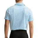 Nike Par Dri-Fit Microprint Birds Polo Shirt - Aurora Blue