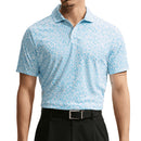 Nike Par Dri-Fit Microprint Birds Polo Shirt - Aurora Blue