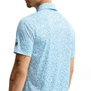 Nike Par Dri-Fit Microprint Birds Polo Shirt - Aurora Blue