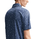 Nike Par Dri-Fit Microprint Birds Polo Shirt - Diffused Blue