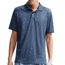 Nike Par Dri-Fit Microprint Birds Polo Shirt - Diffused Blue