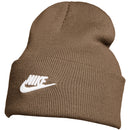 Nike Peak Beanie - Mosswood Brown/White