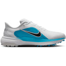 Nike Pegasus 1 G Waterproof Spiked Shoes - White/Black/Light Current Blue