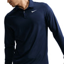 Nike Dri-Fit Velocity Long Sleeve Polo Shirt - College Navy/White