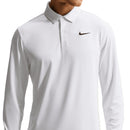 Nike Dri-Fit Velocity Long Sleeve Polo Shirt - White/Black