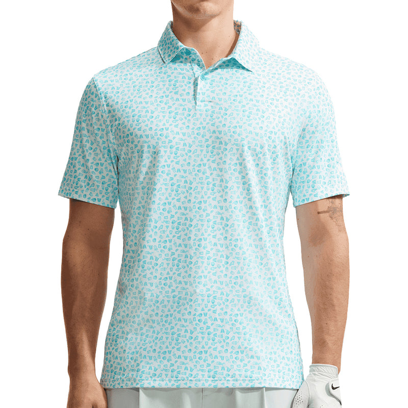 Nike Velocity Dri-Fit Micro-Print Polo Shirt - Jade Horizon/Jade Horizon/White
