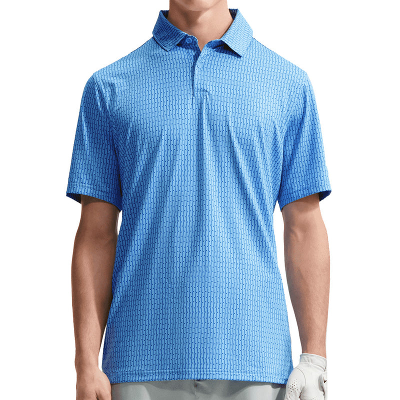 Nike Dri-Fit Velocity Printed Polo Shirt - University Blue/White