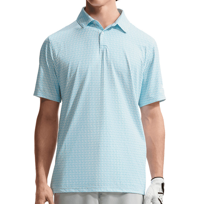 Nike Dri-Fit Velocity Printed Polo Shirt - White/Blue