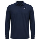 Nike Dri-Fit Velocity Long Sleeve Polo Shirt - College Navy/White