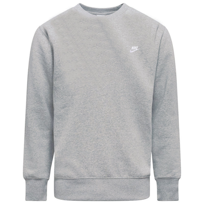 Nike Club Fleece Crew - Dark Grey Heather/White