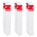 Nike Everyday Elevated Crew Socks (3 Pairs) - White/Red