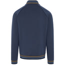 Original Penguin Full Zip Heritage Knit Track Jacket - Black Iris/Bijou Heather