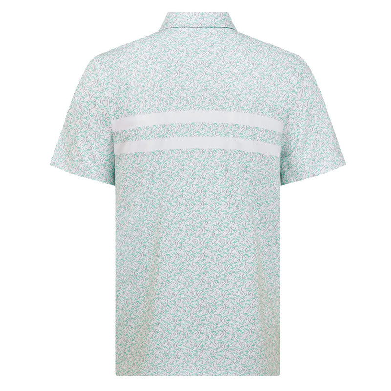 Original Penguin Engineered Novelty Striped Polo Shirt - Bright White