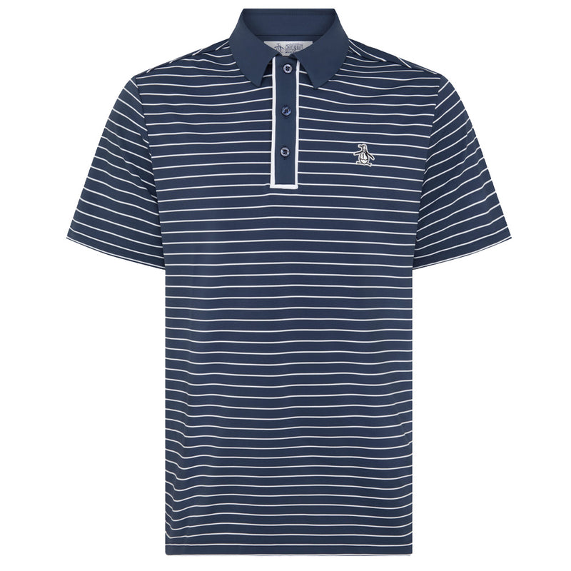 Original Penguin Heritage Stripe Polo Shirt - Black Iris