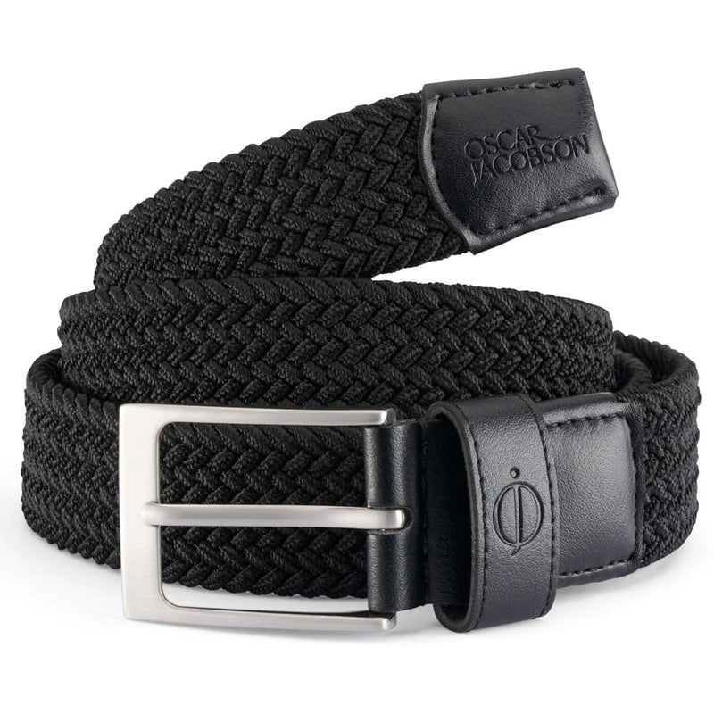 Oscar Jacobson Mews Braided Belt - Black