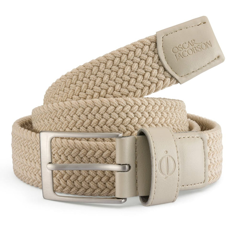 Oscar Jacobson Mews Braided Belt - Stone