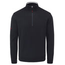 Oscar Jacobson Rumsey 1/4 Zip Knitted Sweater - Black