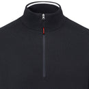 Oscar Jacobson Rumsey 1/4 Zip Knitted Sweater - Black