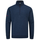 Oscar Jacobson Rumsey 1/4 Zip Knitted Sweater - Savoy Blue