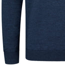 Oscar Jacobson Rumsey 1/4 Zip Knitted Sweater - Savoy Blue