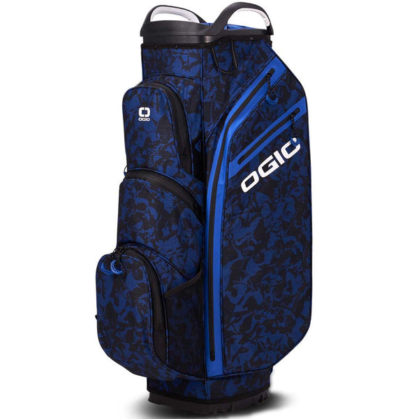 Ogio Golf All Elements Silencer Waterproof Cart Bag - Blue Floral Abstract