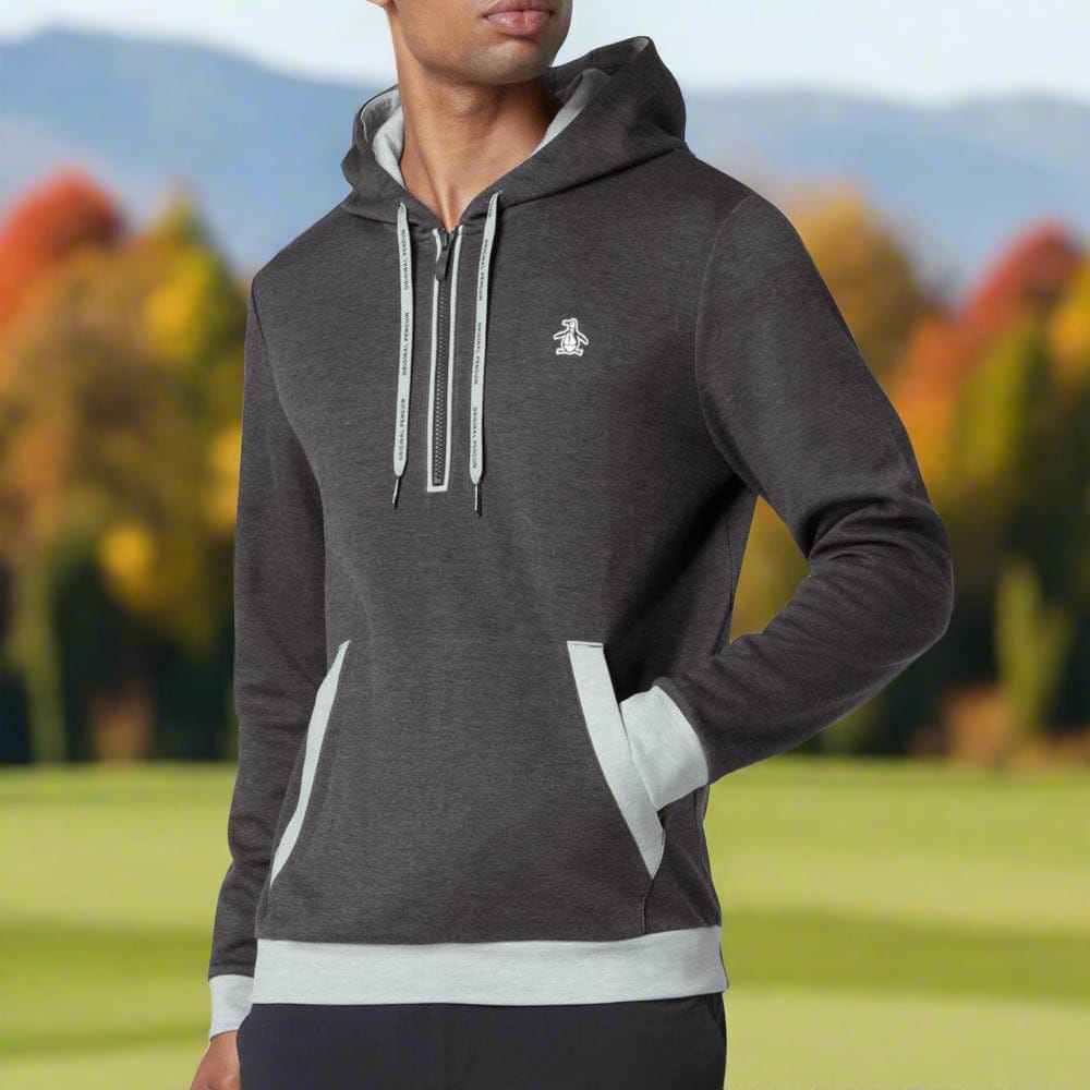 Sweat à Capuche Original Penguin Homme Taille L - Gris, Fermeture Intégrale