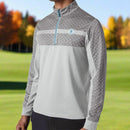 Original Penguin 1/4 Zip Heritage Block Pullover - Quarry Heather