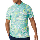 Original Penguin 60's Heritage Print Polo Shirt - Tanager Turquoise