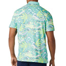 Original Penguin 60's Heritage Print Polo Shirt - Tanager Turquoise