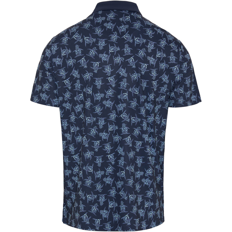 Original Penguin All Over 60 Floral Print Polo Shirt - Black Iris