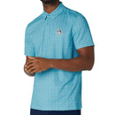 Original Penguin All Over Golf Ball Print Polo Shirt - Blue Atoll